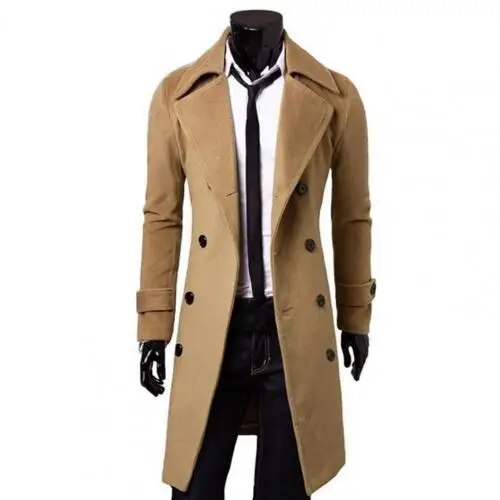 Men's Classic Double-Breasted Trench Coat for All Seasons – Oliver