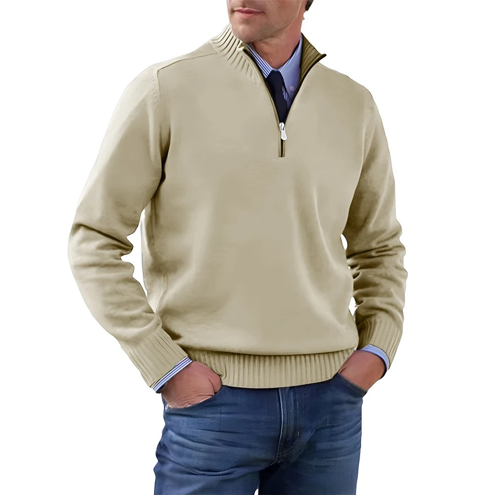 Men’s Knitted Zip Sweater for Winter – Lucas