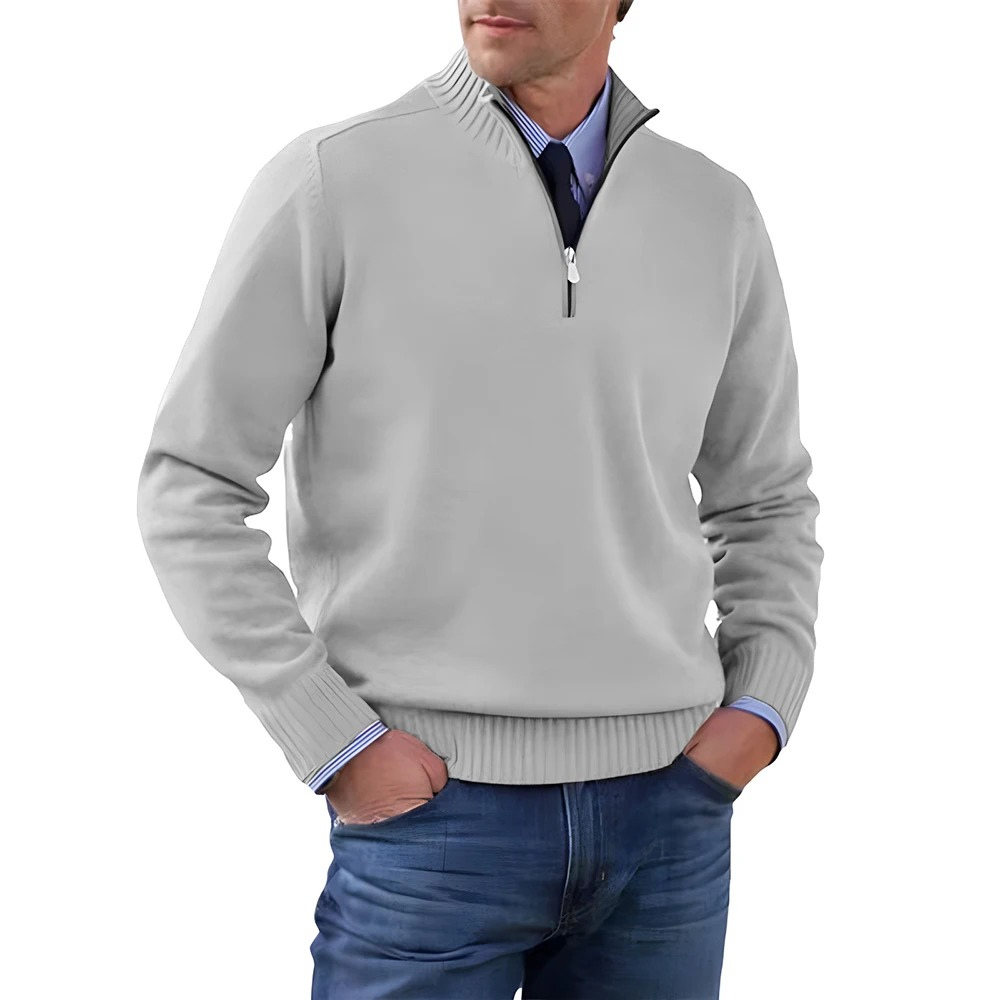 Men’s Knitted Zip Sweater for Winter – Lucas