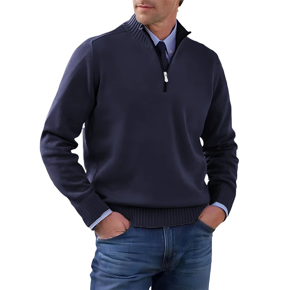 Men’s Knitted Zip Sweater for Winter – Lucas