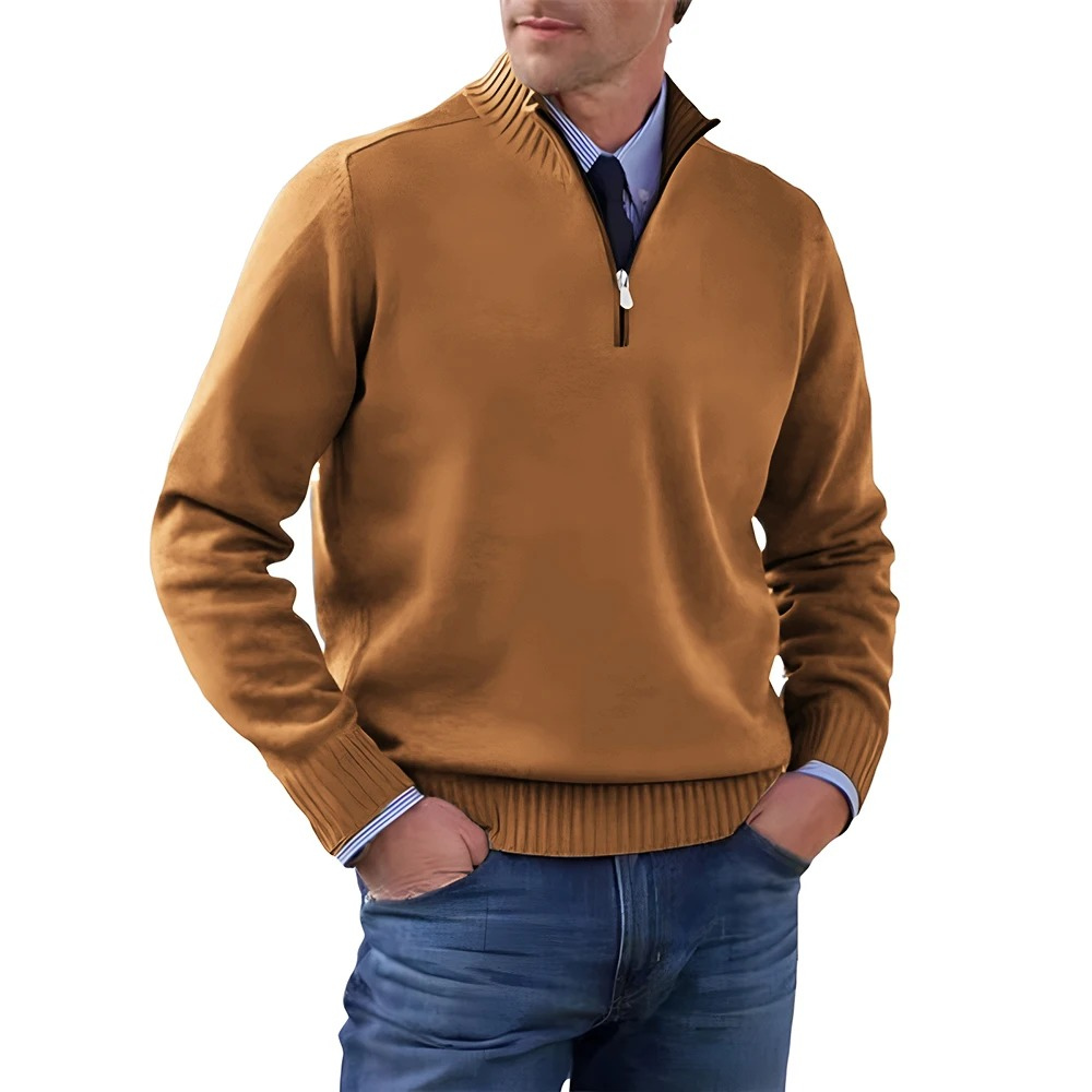 Men’s Knitted Zip Sweater for Winter – Lucas
