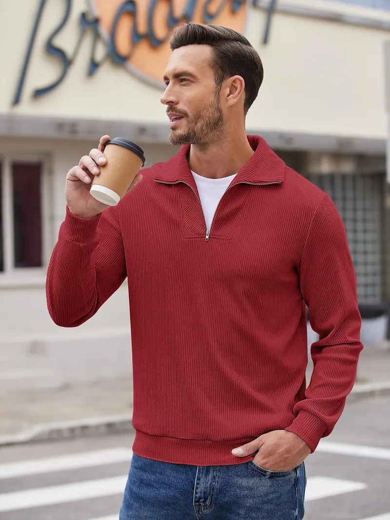 Men’s Half-Zip Sweater for Casual Wear – Adrian