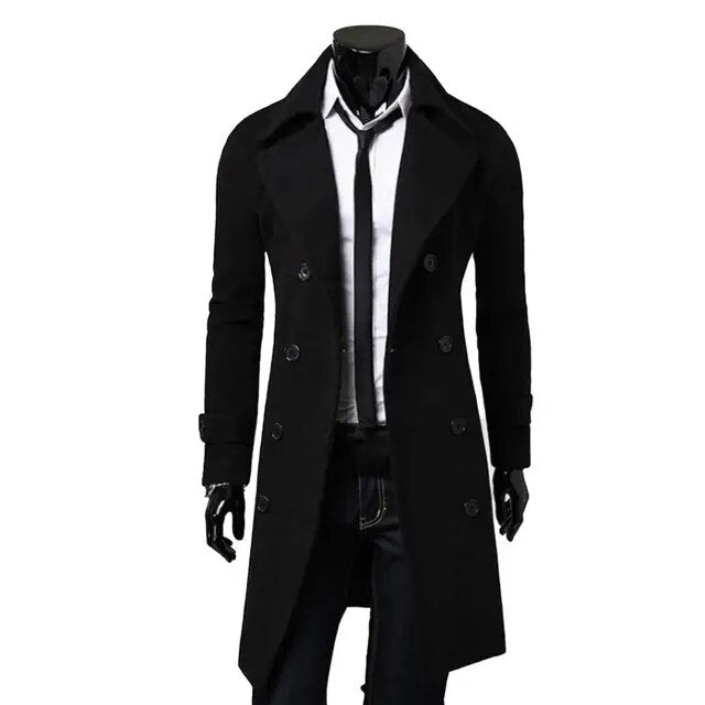 Men's Classic Double-Breasted Trench Coat for All Seasons – Oliver