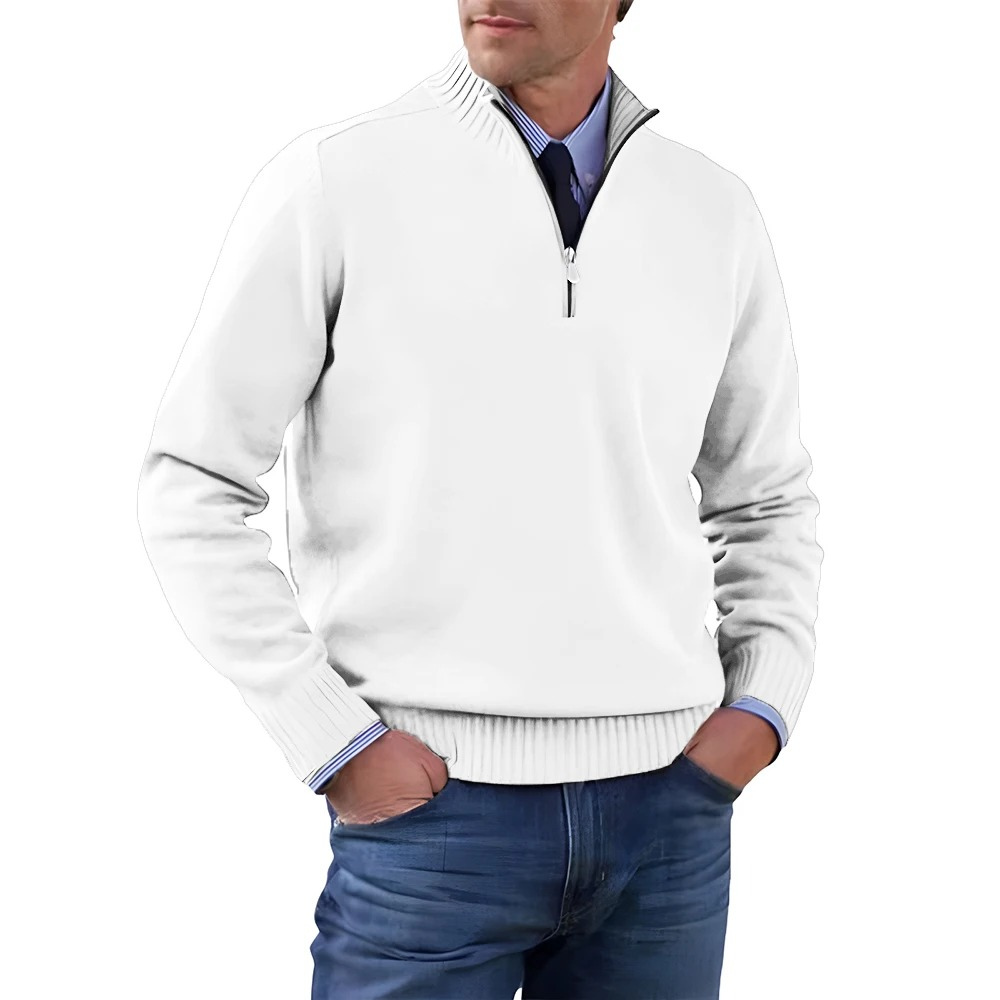 Men’s Knitted Zip Sweater for Winter – Lucas