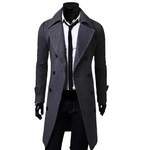 Men's Classic Double-Breasted Trench Coat for All Seasons – Oliver