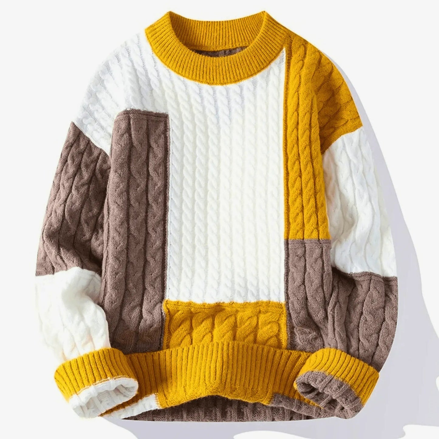 Knitted Patchwork Sweater