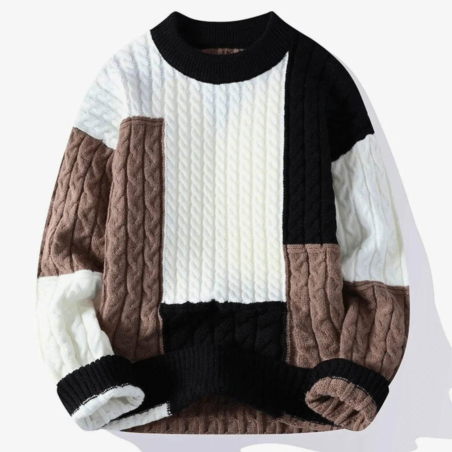 Knitted Patchwork Sweater