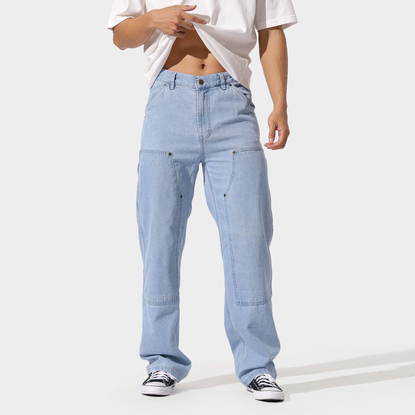 Sleek Denim Trousers