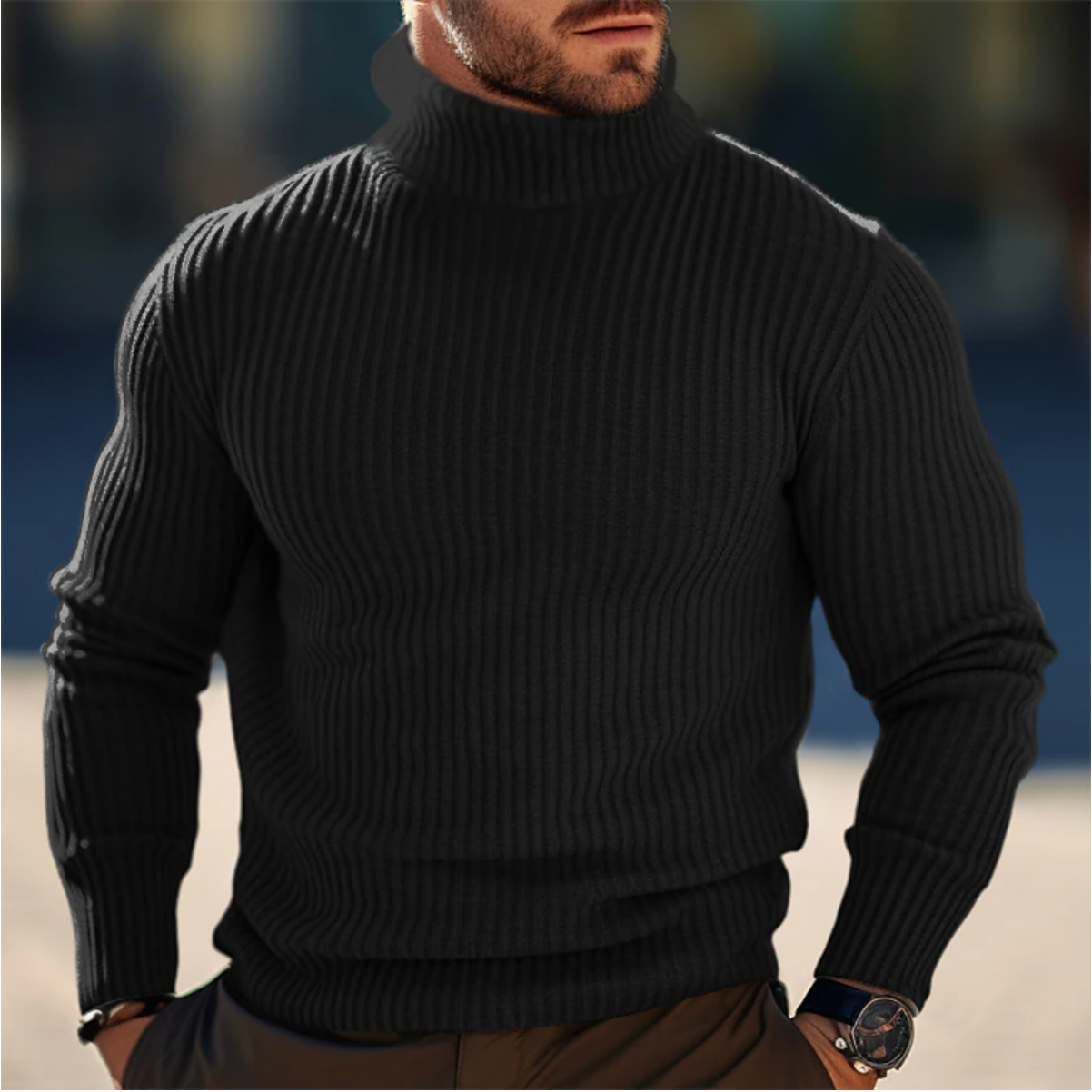 Men's Turtleneck Sweater for a Sophisticated Look – Scott