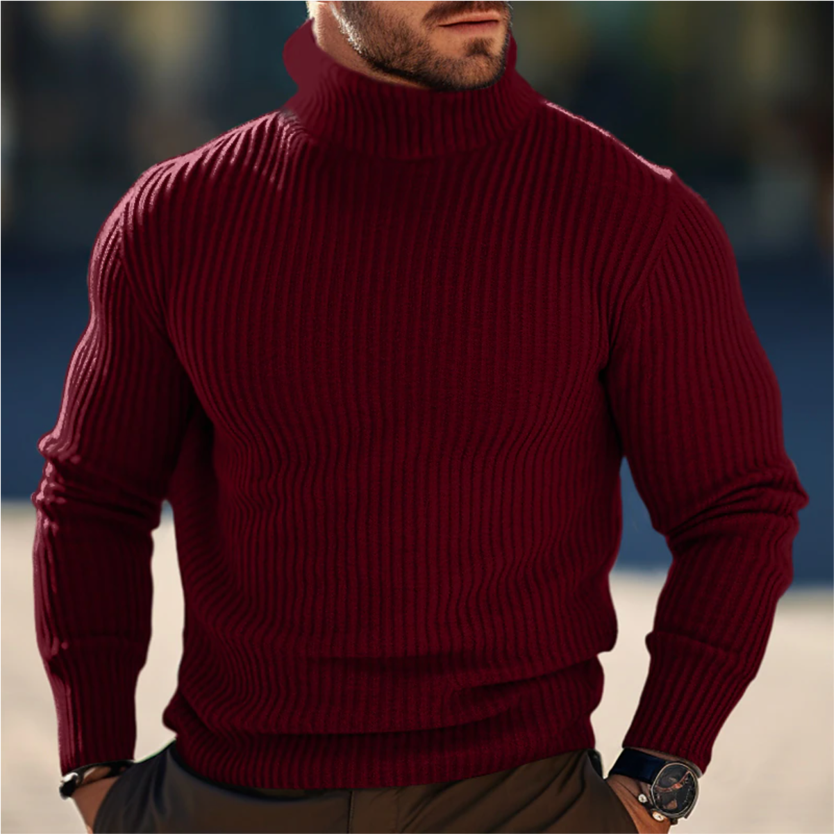 Men's Turtleneck Sweater for a Sophisticated Look – Scott