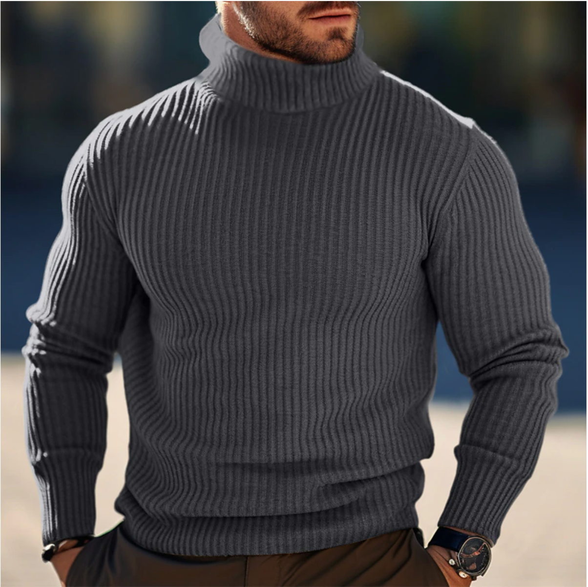 Men's Turtleneck Sweater for a Sophisticated Look – Scott