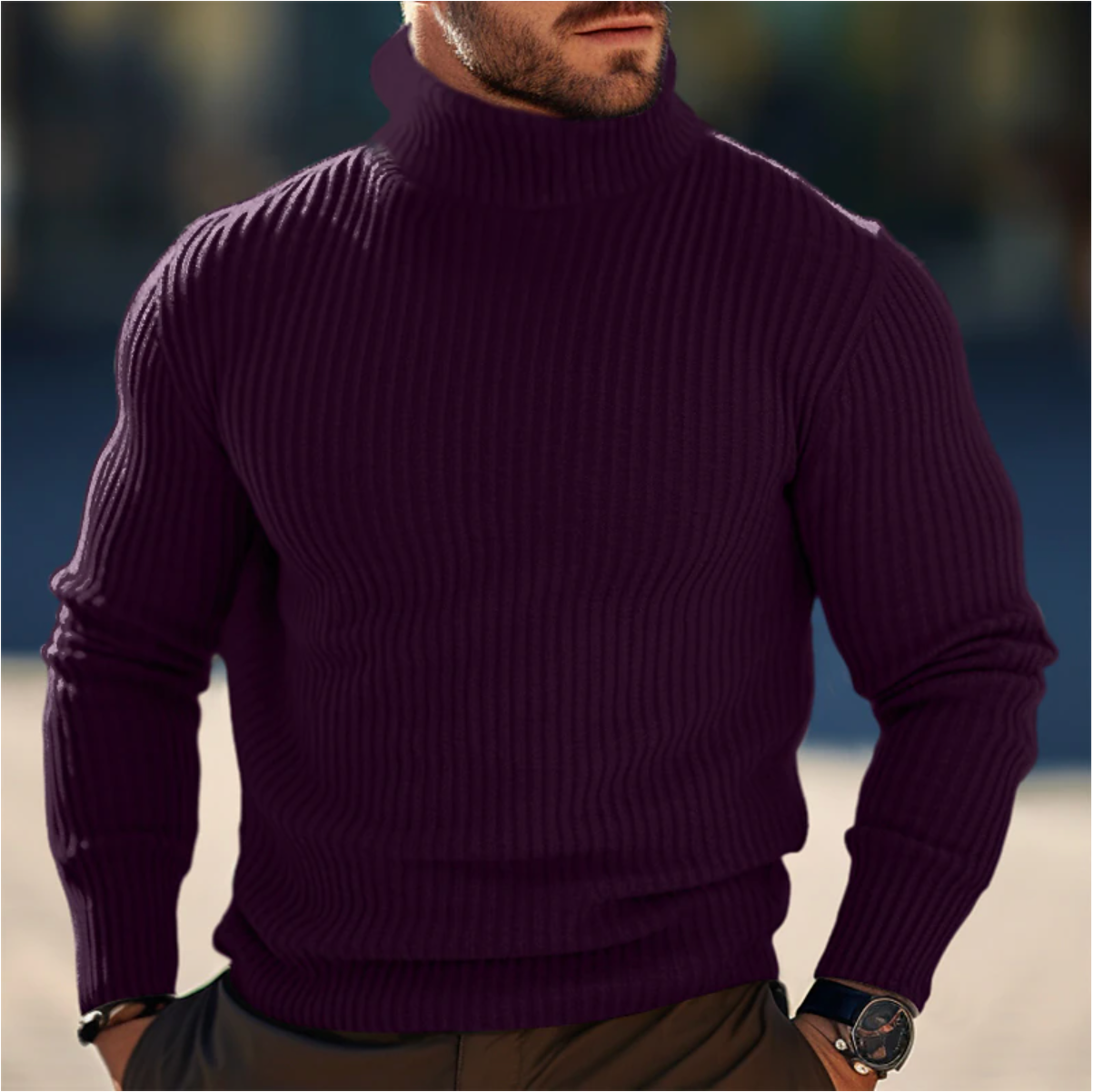 Men's Turtleneck Sweater for a Sophisticated Look – Scott