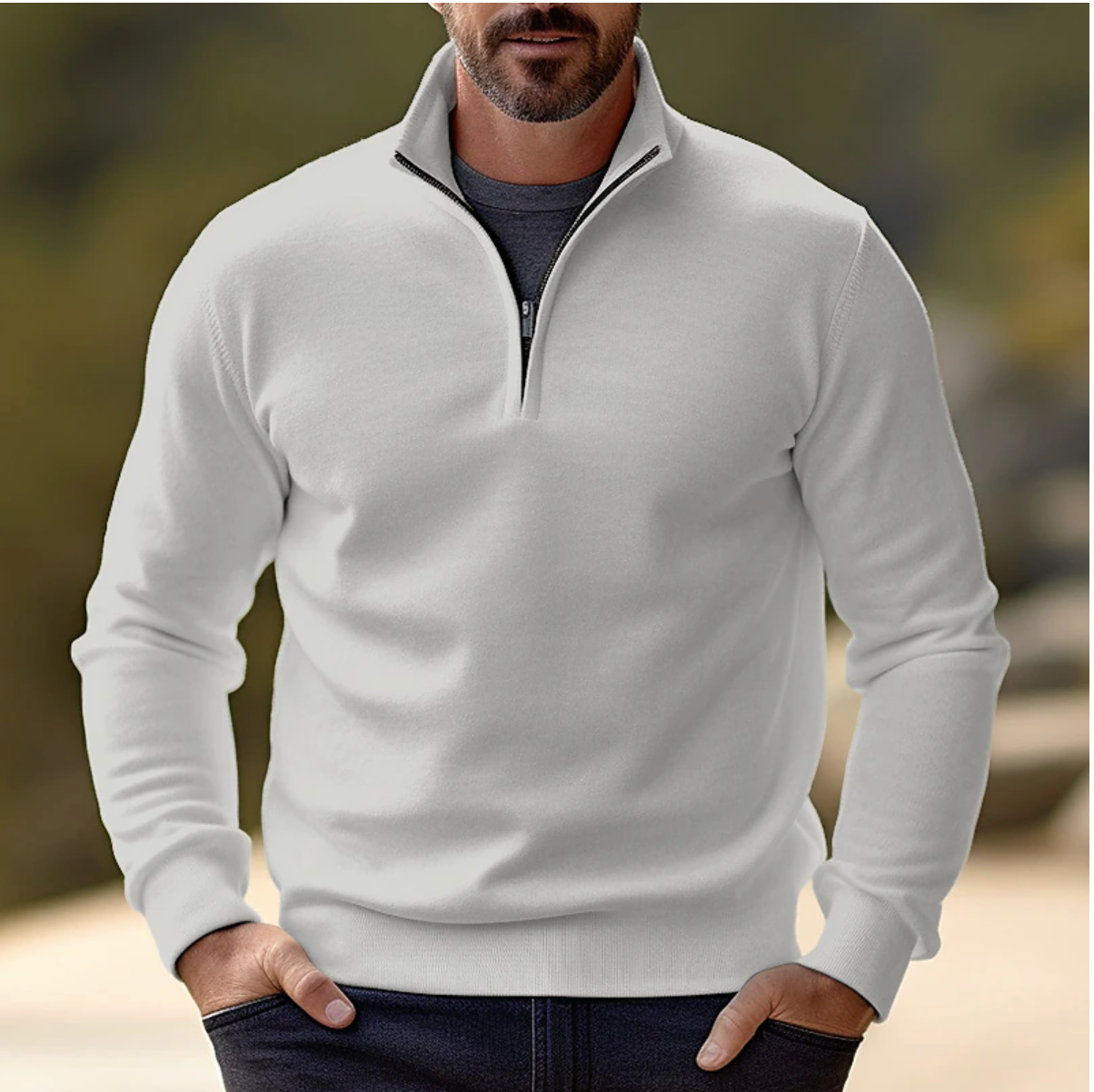 Casual Half-Zip Sweater for Men – James