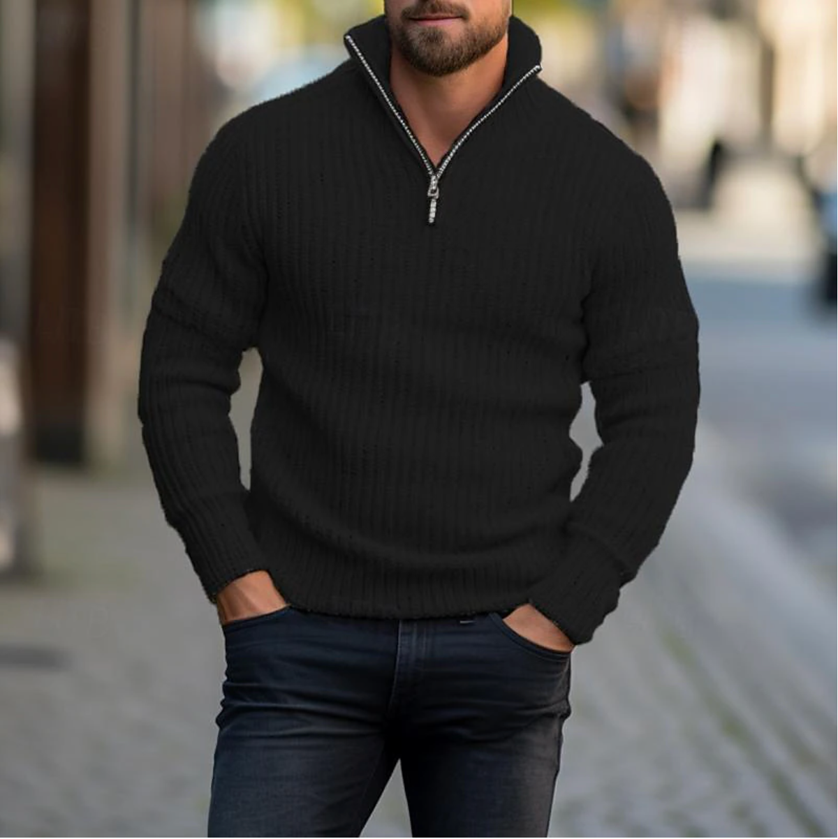 Warm Zip-Up Sweater for Cold Weather – Marcus