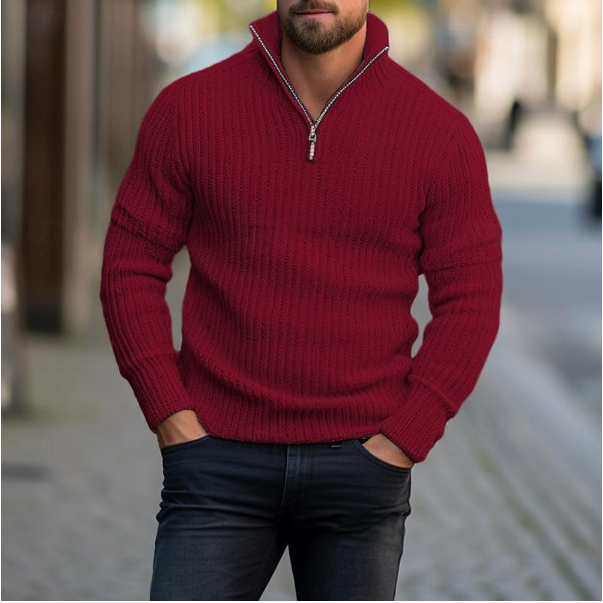 Warm Zip-Up Sweater for Cold Weather – Marcus