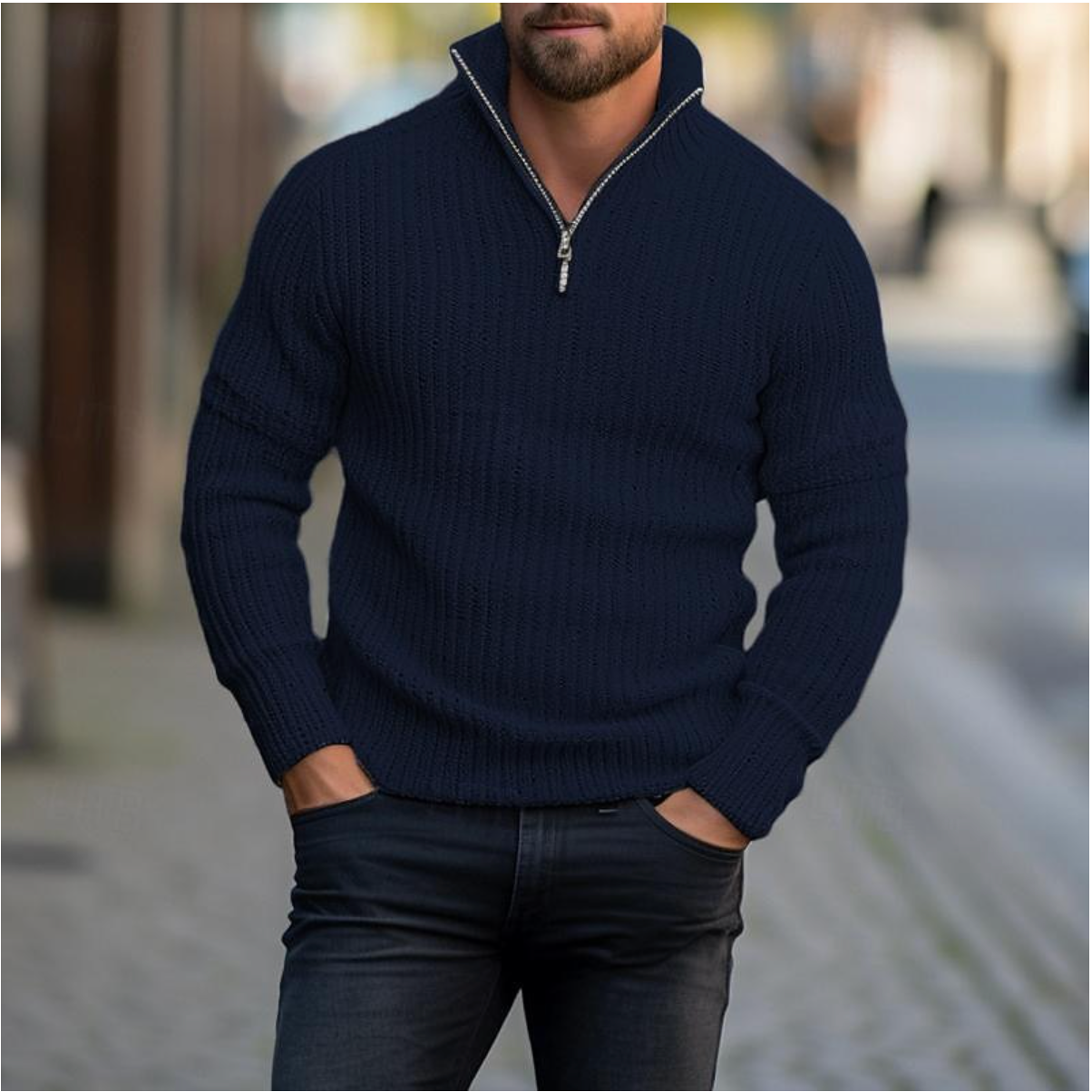 Warm Zip-Up Sweater for Cold Weather – Marcus