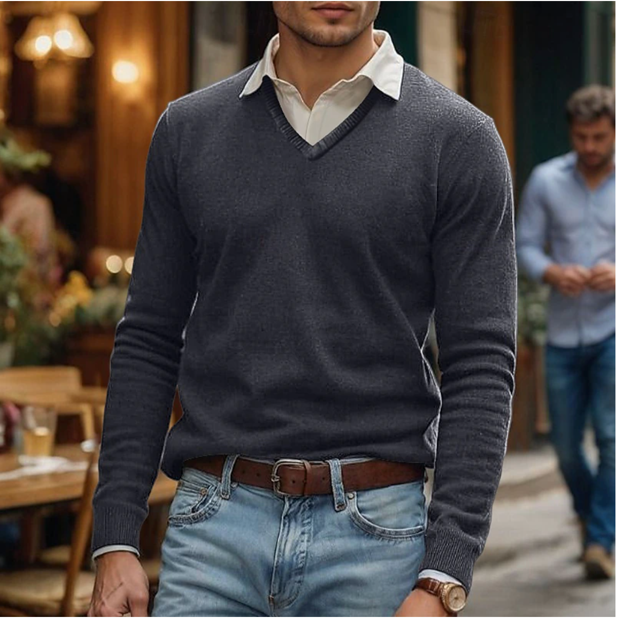 Classic V-Neck Sweater for Men’s Wardrobe – Rik
