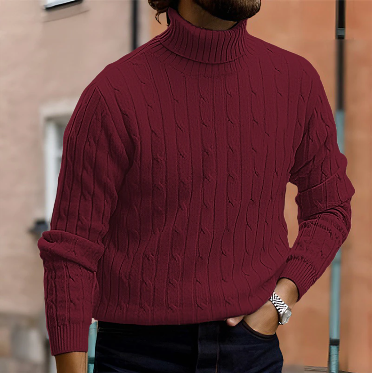 Men's Stylish Turtleneck Sweater for Any Occasion – Luca