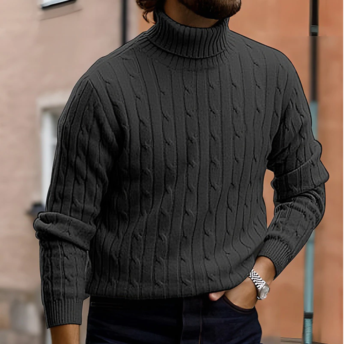 Men's Stylish Turtleneck Sweater for Any Occasion – Luca