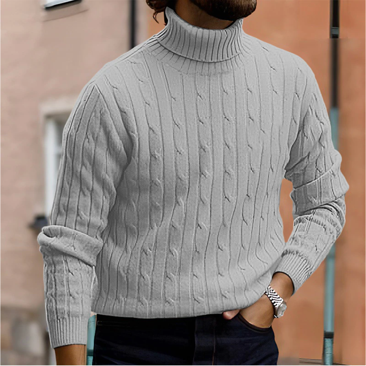 Men's Stylish Turtleneck Sweater for Any Occasion – Luca
