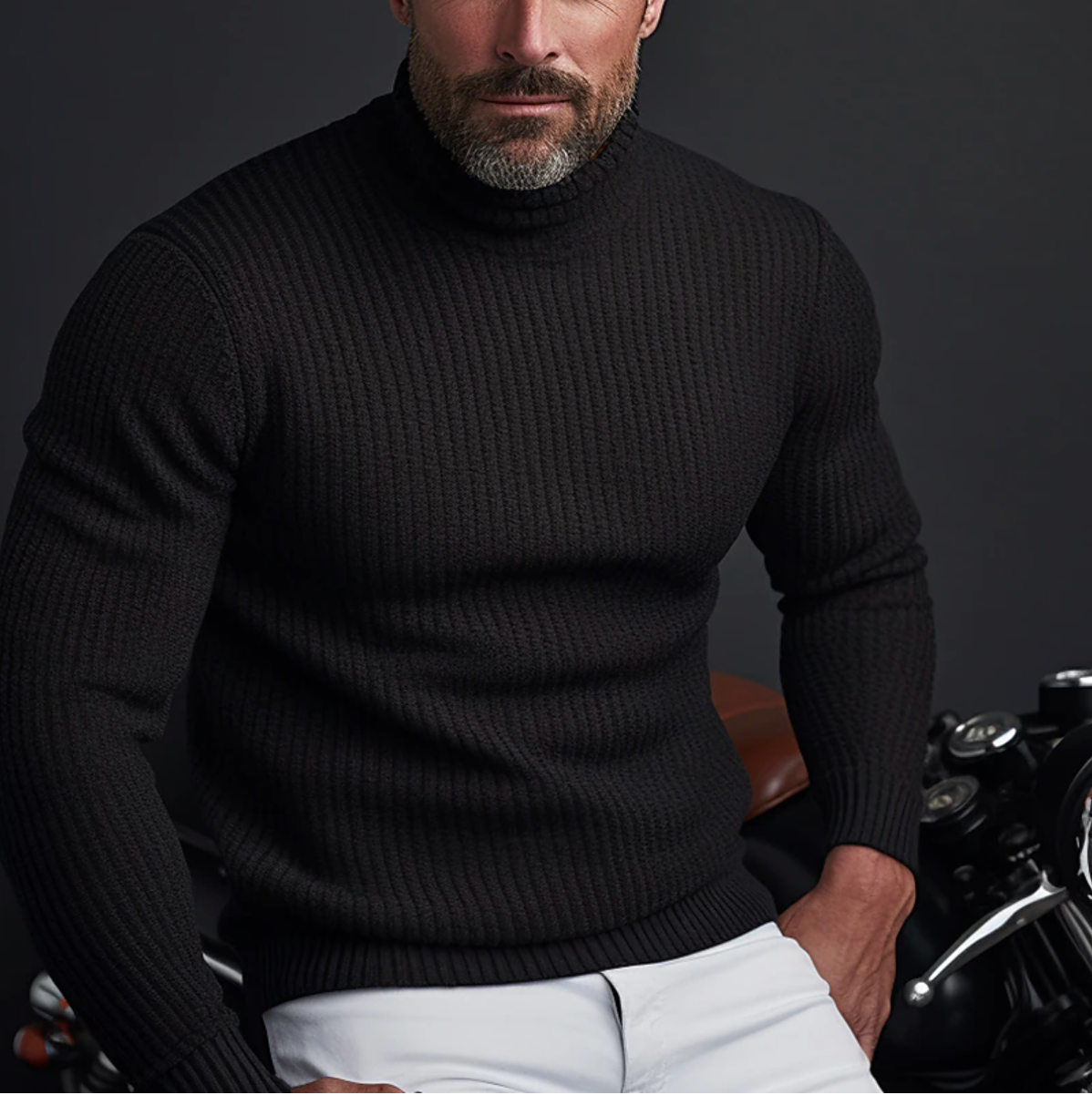 Men's Classic Turtleneck Sweater for Layering – Peter