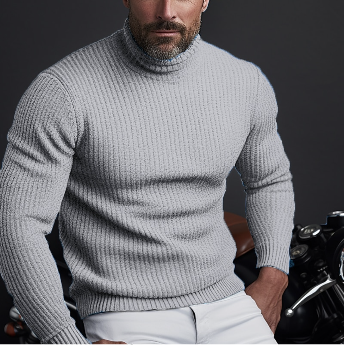 Men's Classic Turtleneck Sweater for Layering – Peter