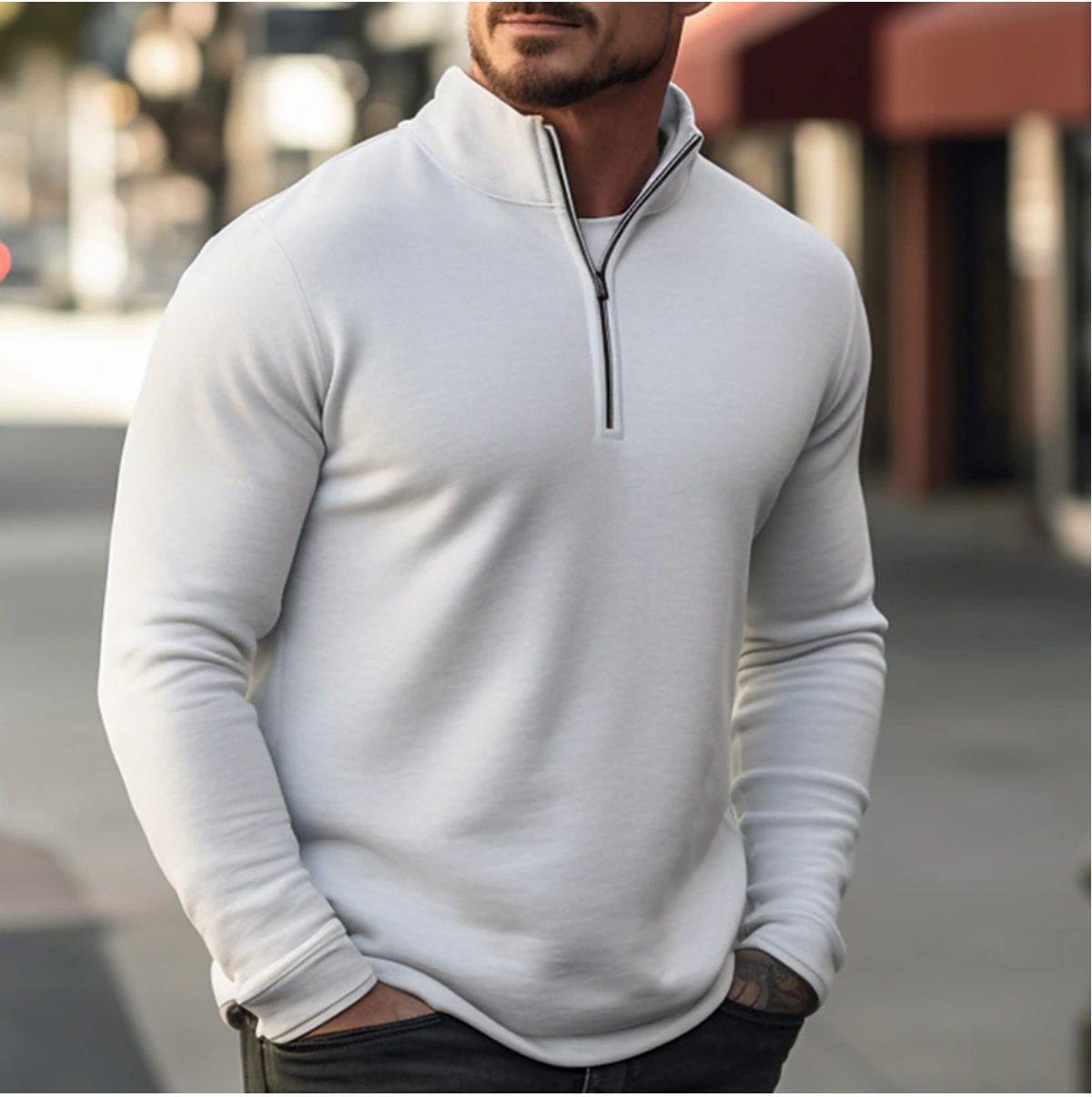 Classic Men's Zip-Up Sweater for Comfort – Julian