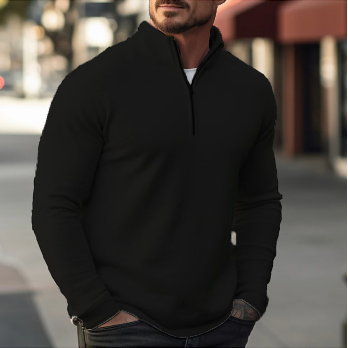 Classic Men's Zip-Up Sweater for Comfort – Julian