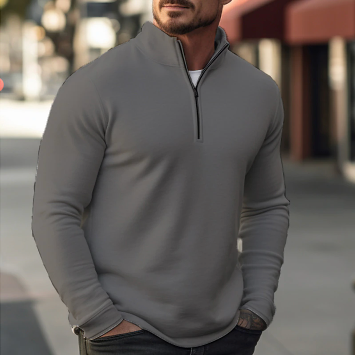 Classic Men's Zip-Up Sweater for Comfort – Julian