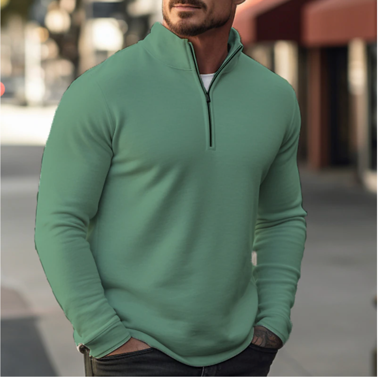 Classic Men's Zip-Up Sweater for Comfort – Julian