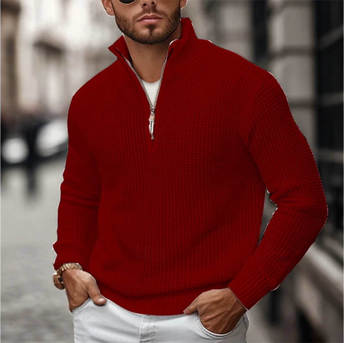 Lightweight Zip-Up Cotton Sweater – Nathan