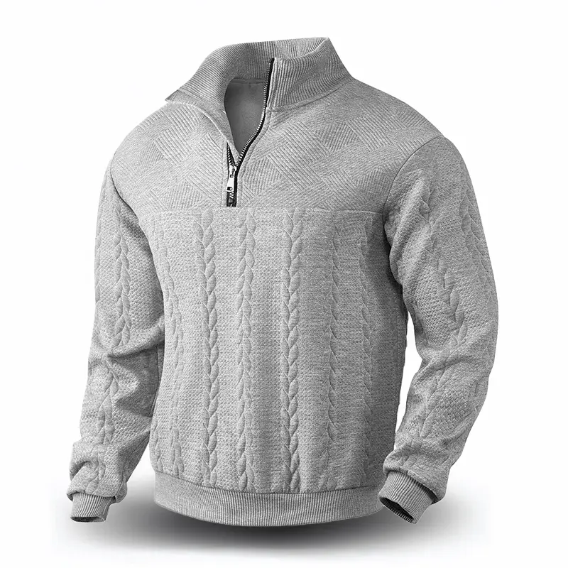 Slim fit Knit Zip-Up Pullover