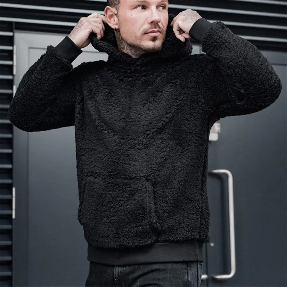 Liam - Cozy fleece hoodie with patch pocket