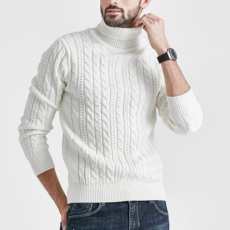 Slim-Fit Turtleneck Sweater for Men, Soft & Warm – Jensen