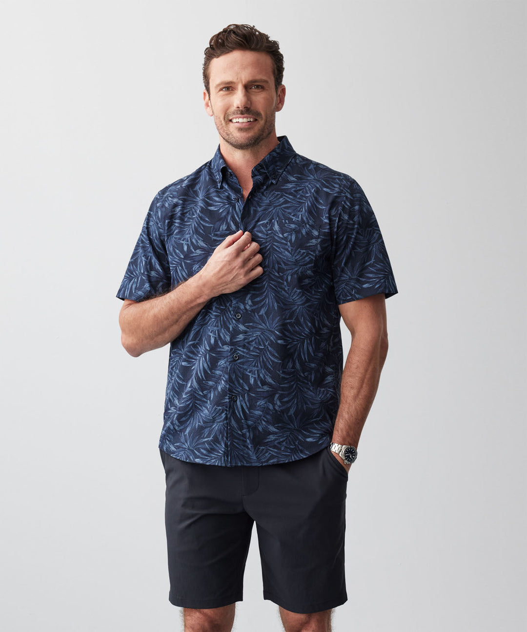 Summer Leaf Print Shirt