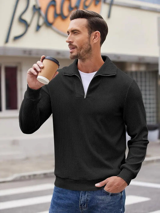 Men’s Half-Zip Sweater for Casual Wear – Adrian