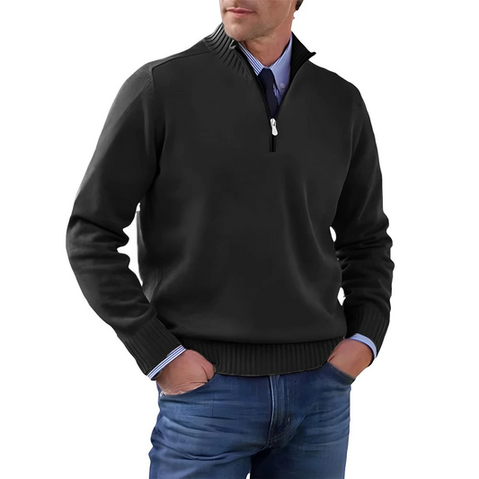 Men’s Knitted Zip Sweater for Winter – Lucas