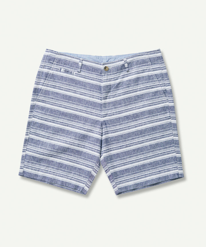Chic Stripe Linen Blend Shorts