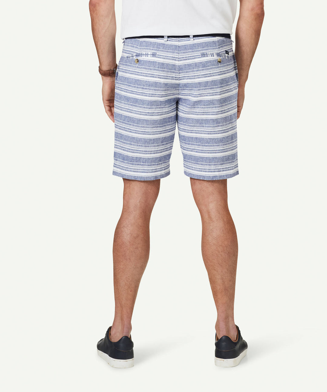 Chic Stripe Linen Blend Shorts
