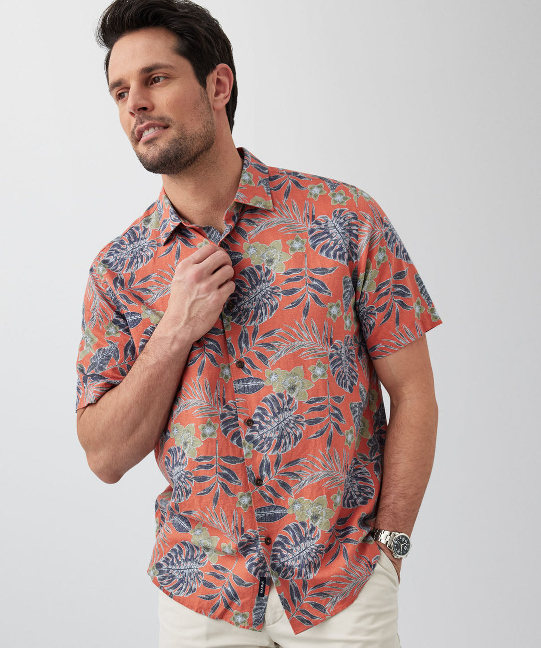 Bright Summer Shirt with Linen blend