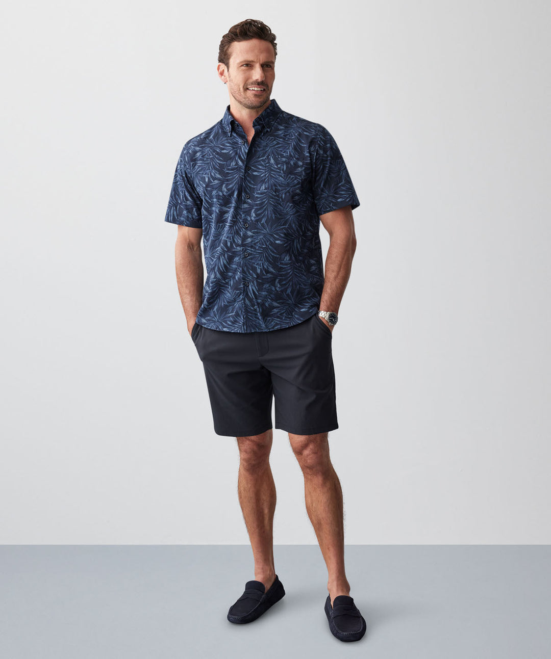 Summer Leaf Print Shirt