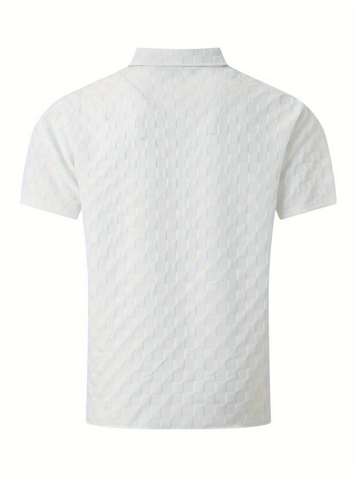 Men's Short Sleeve Mesh Texture Summer Shirt – John