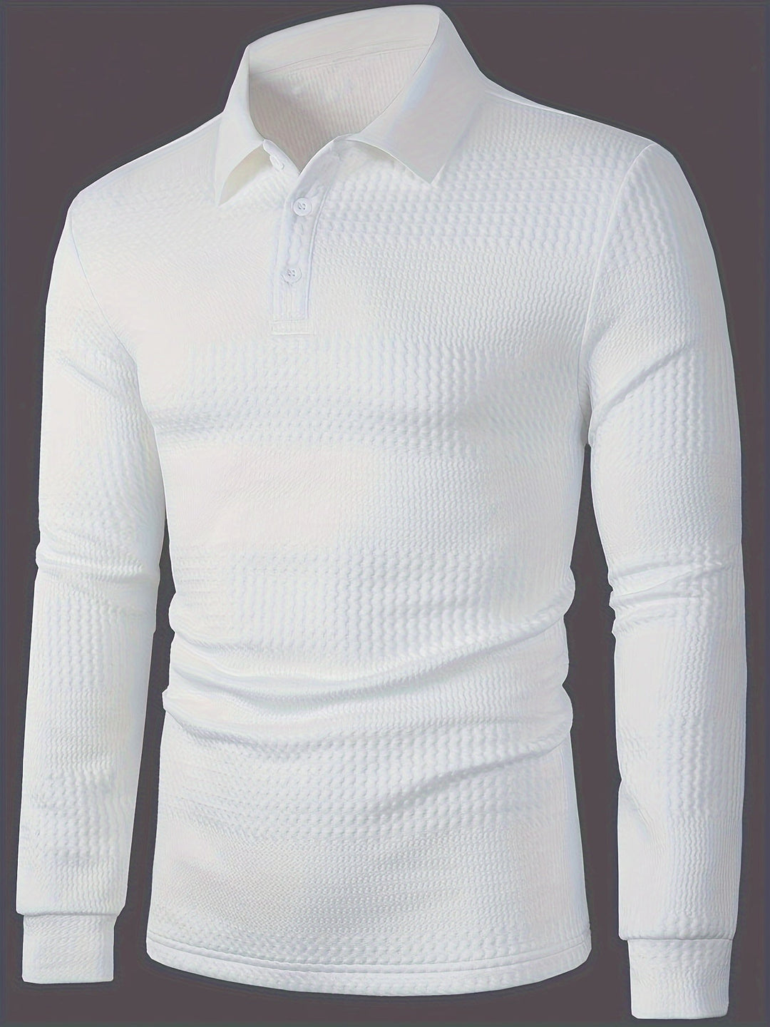 Men's Long Sleeve Knit Polo Shirt Casual – Richard