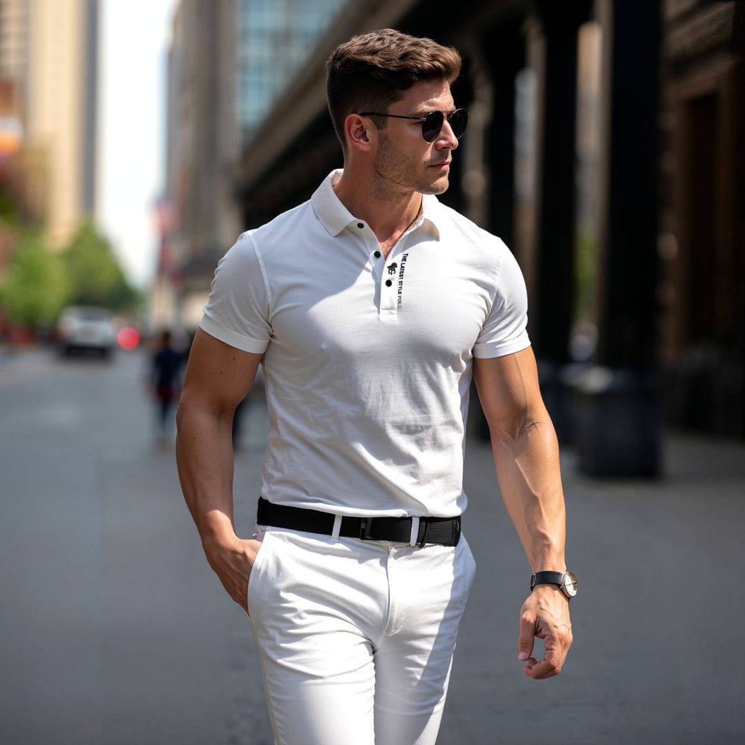 Wrinkle-Free Muscle Fit Polo Shirt - James