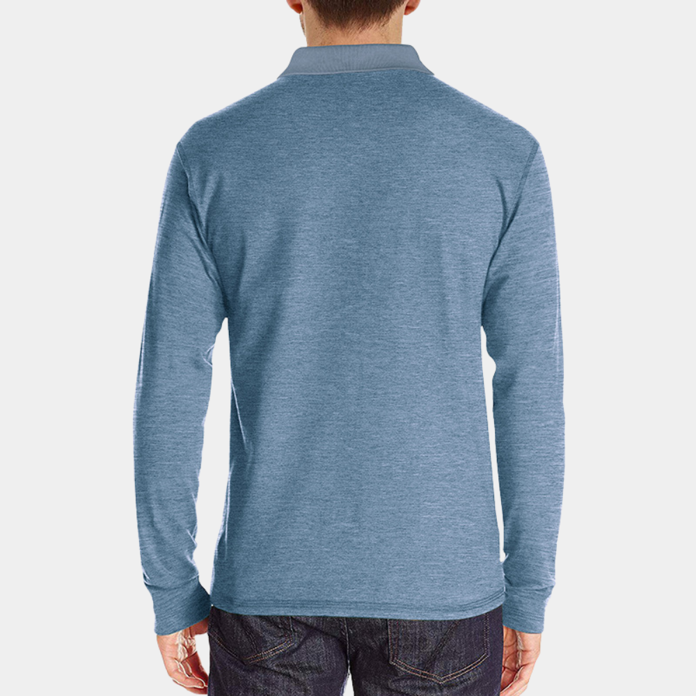 Stylish Men's Long Sleeve Shirt with Collar – Robert