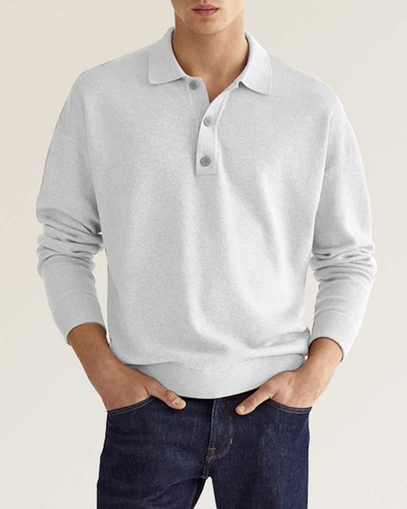Classic Long Sleeve Polo for Men - Oliver