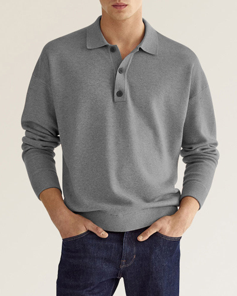 Classic Long Sleeve Polo for Men - Oliver