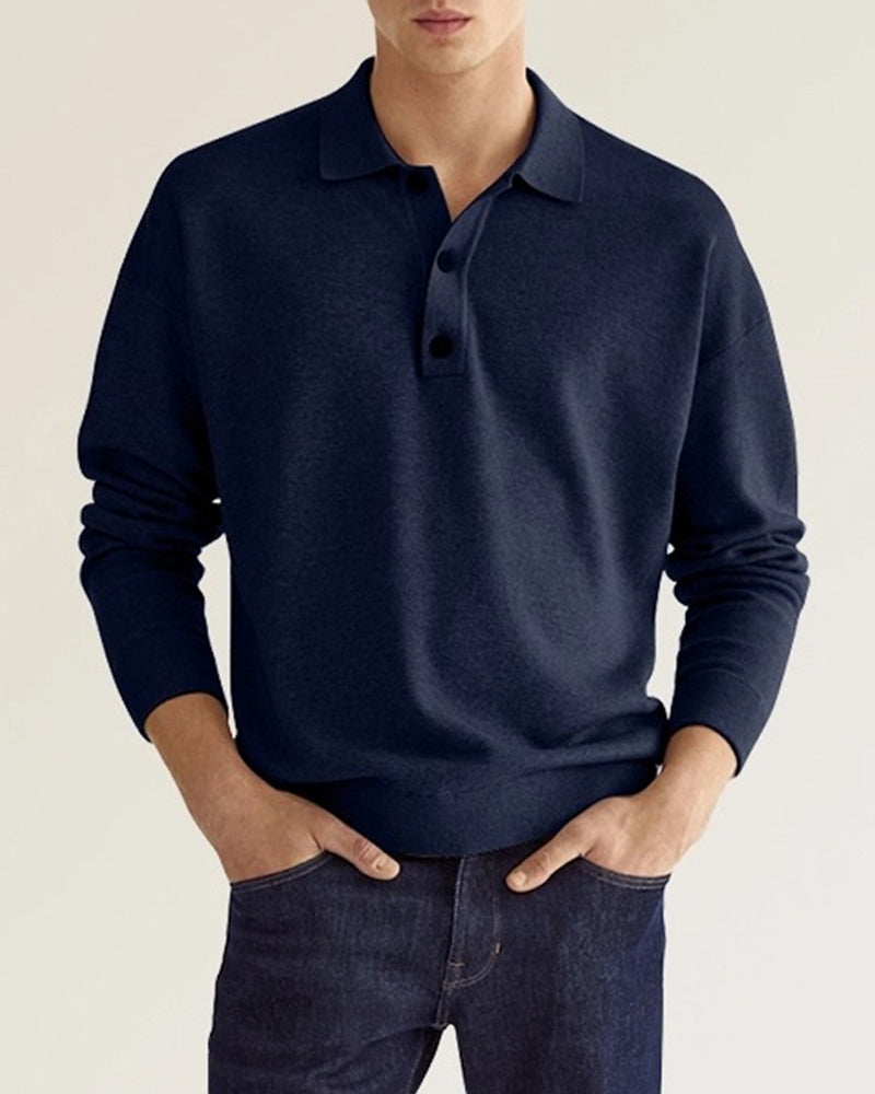 Classic Long Sleeve Polo for Men - Oliver