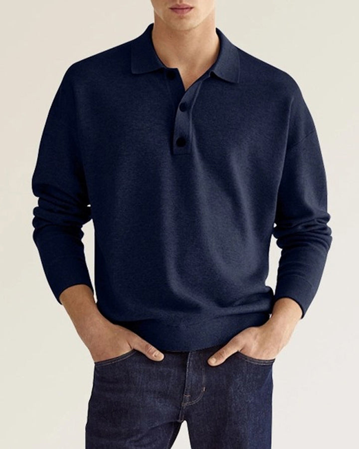 Classic Long Sleeve Polo for Men - Oliver
