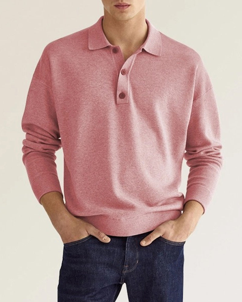 Classic Long Sleeve Polo for Men - Oliver